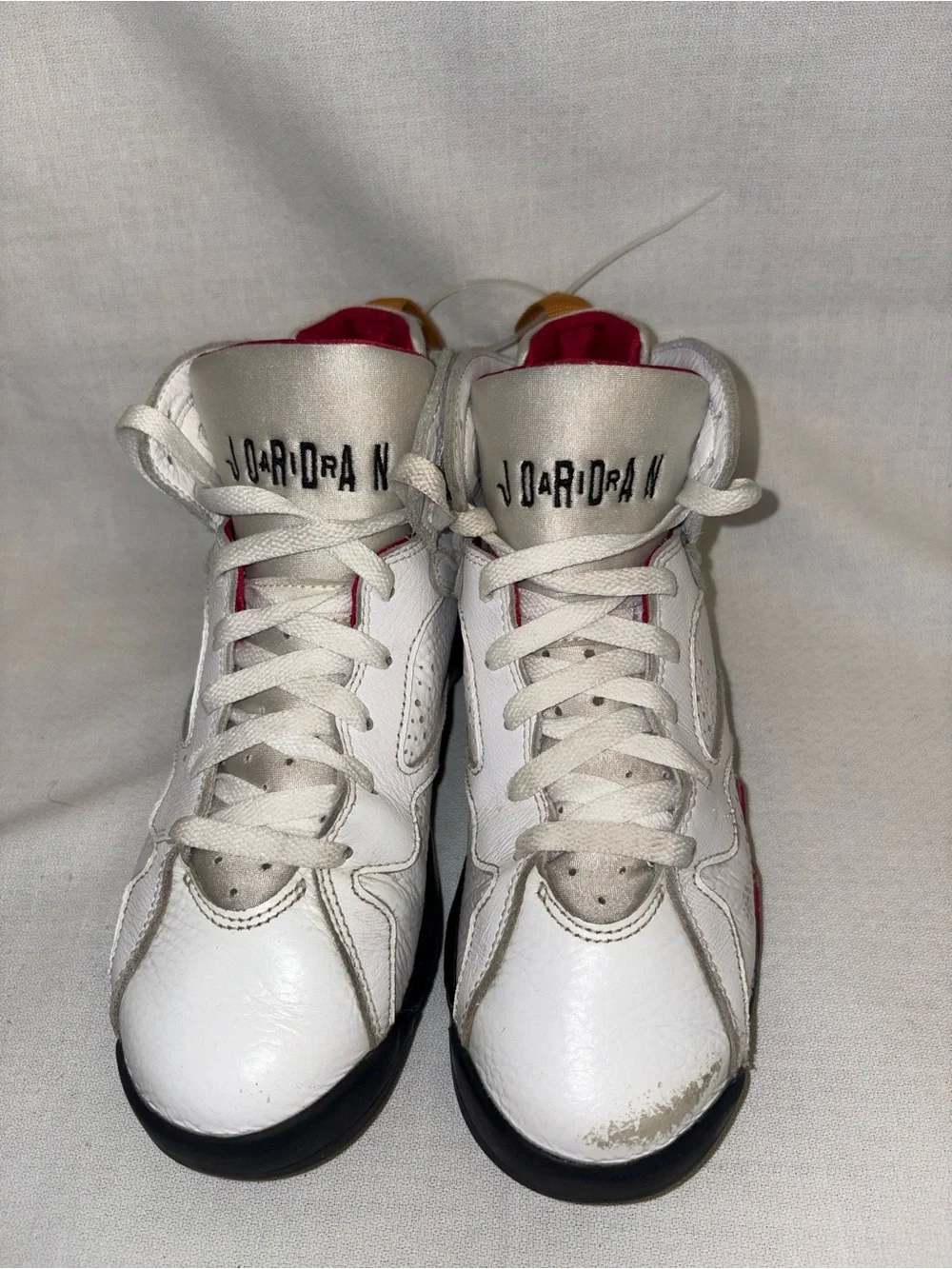 Nike Kids White/Red/Black High-Top Basketball Sneakers
